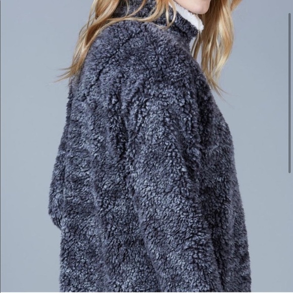 PEACH LOVE CALIFORNIA Fleece Pull Over Zip Neckline S - Picture 8 of 9